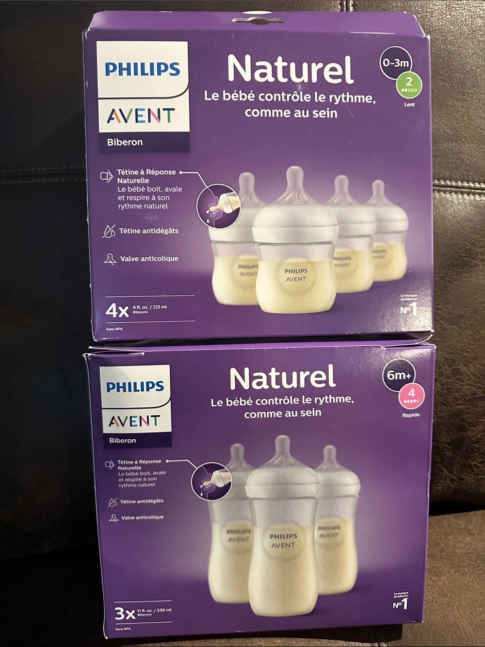 NEW Never Opened Philips AVENT Naturel Bottles 2 Boxes
